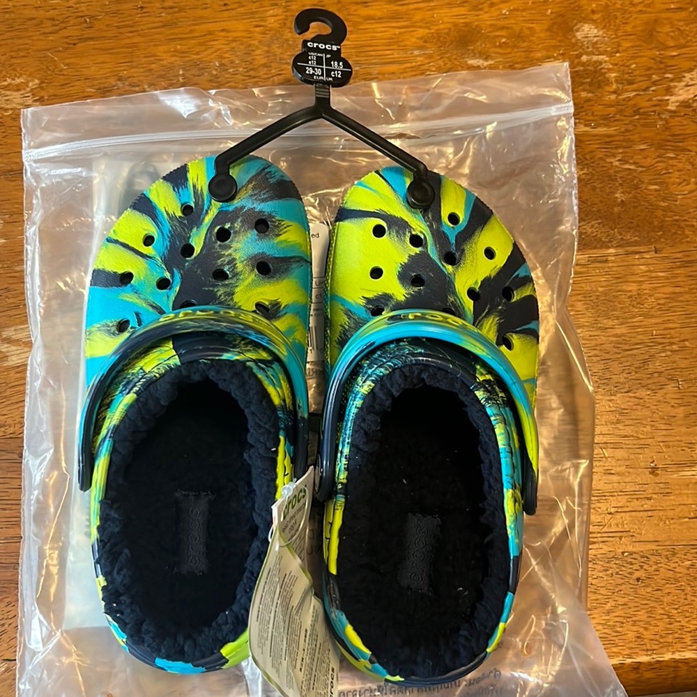 Brand new never worn tie dye crocs
